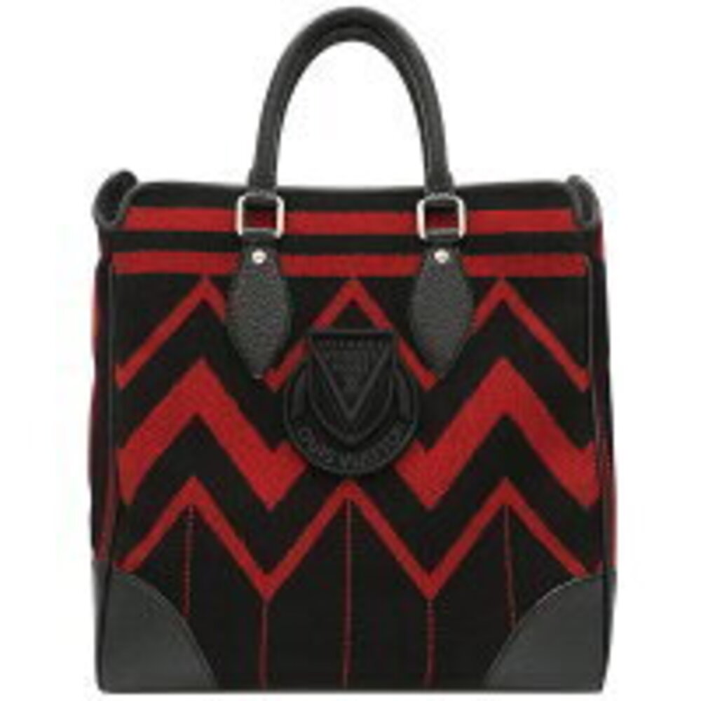 Louis Vuitton Cabas Vert Tote Bag Black Red